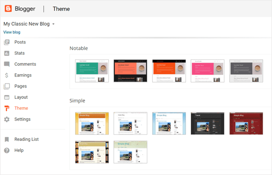 Blogger Themes and Templates