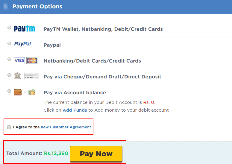 Pay-now